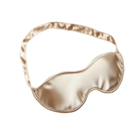 Golden sleep mask for restful sleep and relaxation at night isolated on transparent background png