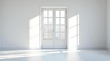 Elegant Double Door Window Letting Sunlight into a Beautiful Interior Space photo