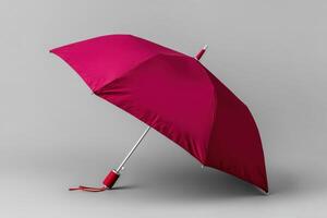 Compact travel umbrella folded and ready for use during unpredictable weather conditions photo
