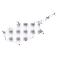 Cyprus map dotted pattern design purple circle vector