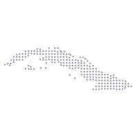 Cuba map dotted pattern design purple circle vector