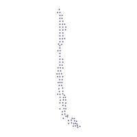 Chile map dotted pattern design purple circle vector