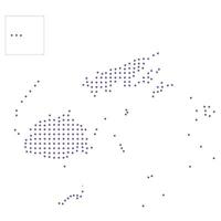 Fiji map dotted pattern design purple circle vector
