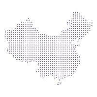 China map dotted pattern design purple circle vector