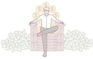 Wealth and Success Embracing Financial Prosperity to Create a Brighter Future for Us All Ahead vector