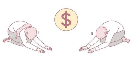 Desperate Pleas for Financial Support or Assistance During Difficult Times of Need and Struggle vector