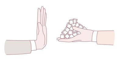 Rejecting Unwanted Offers An Illustrated Guide with Hand Signals to Help You Decline vector