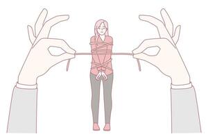 Exploring the Intricate Concept of Tension Within Relationships and Interpersonal Bonds vector