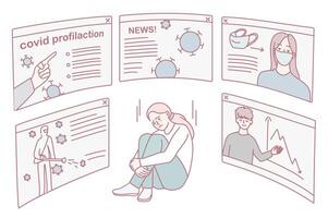 The Mental Health Impact of COVID19 Information Overload on individuals and society as a whole vector