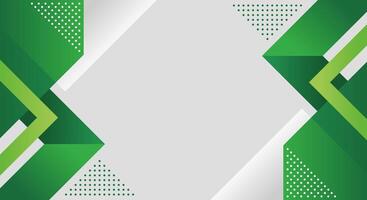 White background with green geometric vector