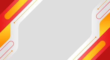 Modern red and yellow geometric background vector