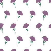 Seamless Floral Pattern with Violet Petals vector