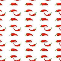 hot chilli pepper pattern red on white vector