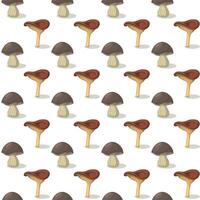 food pattern with colored mushroom ornament vector