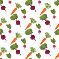 Super cute seamless pattern with Vegetables vector