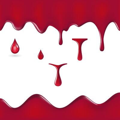 various blood or paint splatters set