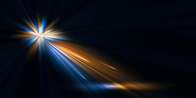 Bright flash effect with rays and glare. Light light blur illustration vector