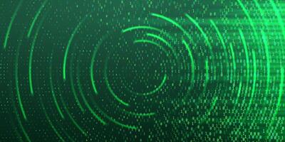 Digital data technology Green futuristic cyberspace vector
