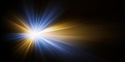 Bright flash with rays and glare. Light light blur effect. illustration vector
