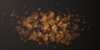 sparkling gold dust Glowing bokeh and glitter texture design. illustration vector