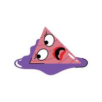 Wasted Melting ice cream Concept Sticker. Eps 10 file vector
