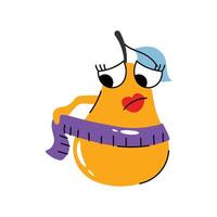 Pear Sticker. Eps 10 file vector