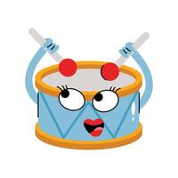 Single Drum Colored Sticker. Eps 10 file vector