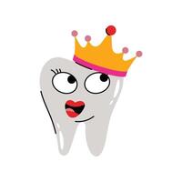King tooth Sticker. Eps 10 file vector