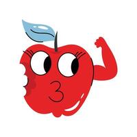 Strong Apple Sticker. Eps 10 file vector