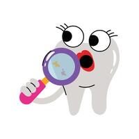 Check teeth Sticker. Eps 10 file vector