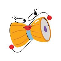 Rattle drum Sticker. Eps 10 file vector