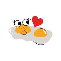 Fried eggs Sticker. eps 10 file vector