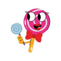 Muti Color Lollipop Sticker. Eps 10 file vector