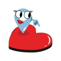 Love location Sticker. eps 10 file vector