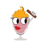 Milkshake Sticker. Eps 10 file vector