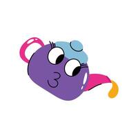 Tea Kettle Sticker. Eps 10 file vector