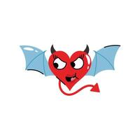 Devil heart Sticker. eps 10 file vector