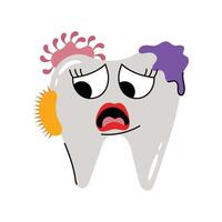 Cavities Sticker. Eps 10 file vector