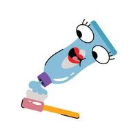 Toothpaste Sticker. Eps 10 file vector
