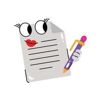 Writing Sticker. Eps 10 file vector