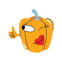 Capsicum Sticker. Eps 10 file vector