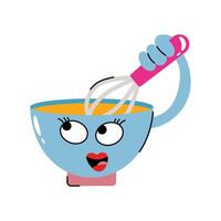 Mixing Bowl Concept Sticker. Eps 10 file vector