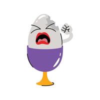 Soft boiled egg Sticker. Eps 10 file vector