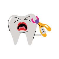 Tooth extraction Sticker. Eps 10 file vector