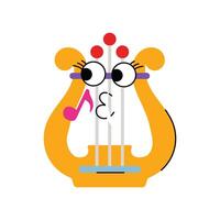 Lyre Sticker. Eps 10 file vector