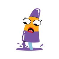 Melting ice cream Concept Sticker. Eps 10 file vector