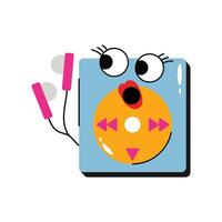 Music player vecto Colored r Sticker. Eps 10 file vector