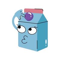 Milk box Sticker. Eps 10 file vector