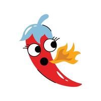 Chilli pepper Sticker. Eps 10 file vector