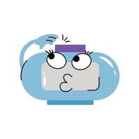 Digital Alarm clock Sticker. Eps 10 file vector